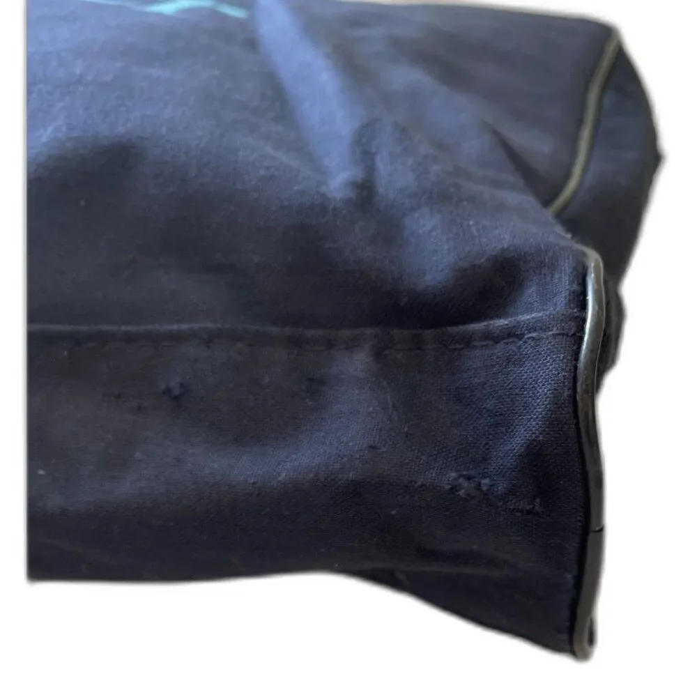 Vintage MAC USER 1990s Black Canvas Portfolio Apple Technology Convention Tote